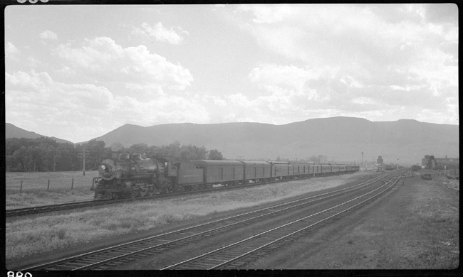 NP 2603, Class A with CCC, Civilian Conservation Corp, Special E, looking at head end at the east end of Livingston yards  