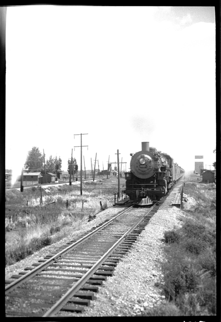 NP 2603, Class A with train No. 1 leaving Willow Creek, MT