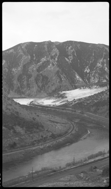 NP 2654, Class A-2 Train No. 1 at a distance, west of Lime Spur, MT near Sappington