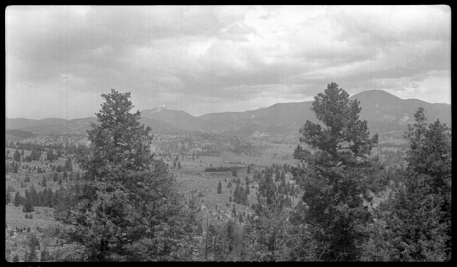 Train No. 1 in the distance, taken from Welch siding on Butte Mountain