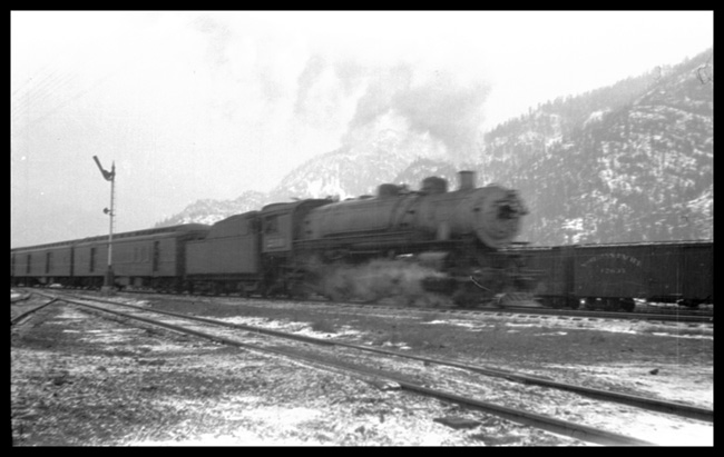NP 2236, Class Q-5 with Train No. 1 leaving Paradise, MT
