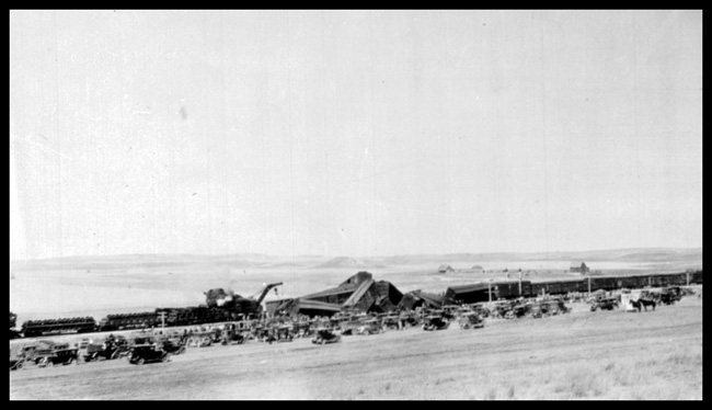NP 1838, Class W-5 pulling Train No. 603 wrecked by an open switch near Wibaux, MT.  Train struck horse, horse struck switch, throwing switch under engine. 