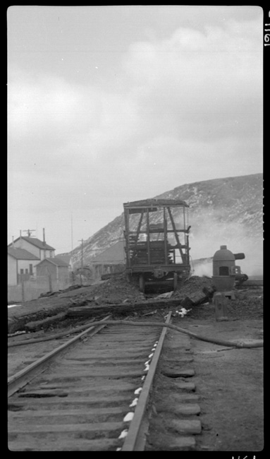 Damage left behind after fire destroyed NP Roundhouse, Logan MT.