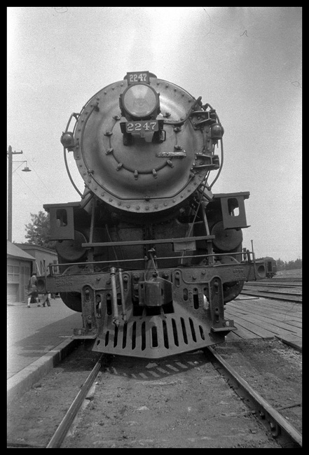 Front end view of NP 2217, Class Q-4 while at Pasco Depot