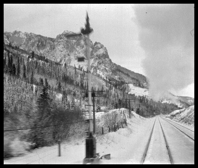 Rocky Canyon near Chestnut, taken from the rear of train