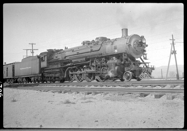 NP 2611, Class A on passenger train at Willow Creek, MT.