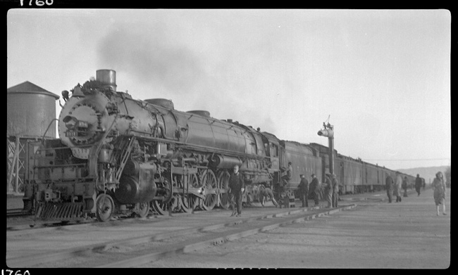 Timken 1111, Class A-1 Northern type locomotive on passenger train in Livingston 