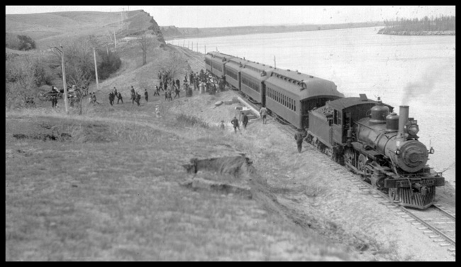 This Nixon Photo Number is not in the index although it is possible this is a duplicate of RVN 1968 which covered  Funeral Train for Mrs. Van Solen, Sioux Indian, from the Standing Rock Indian Reservation on the Mott Branch, in ND.