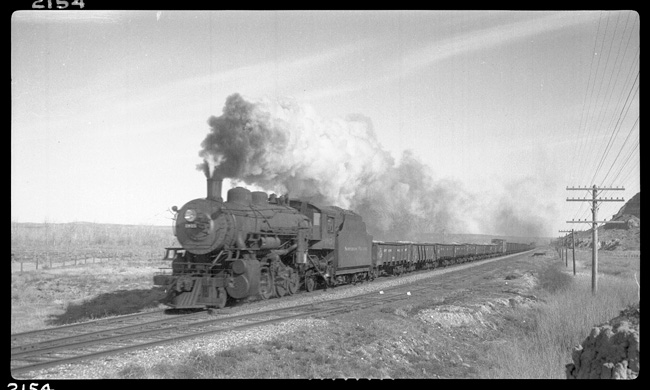 NP 1915, Class W-2 with train No. 801 passing Thurston, MT 