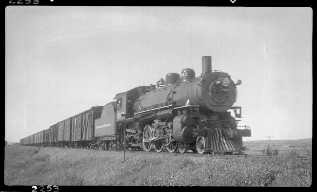 NP 2182, Class Q-4 pulling train No. 643  at Stipek, MT.  Engr. H. L. Johnson.