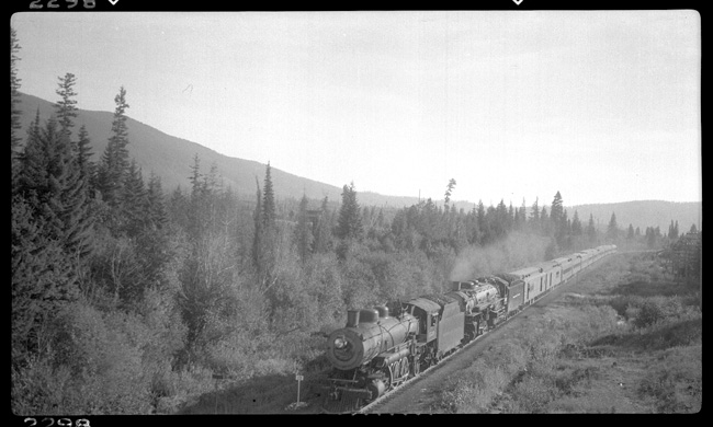 NP 1539, Class W,  and double heading with NP 2607, Class A and pulling No. 1 between Evaro and Arlee.