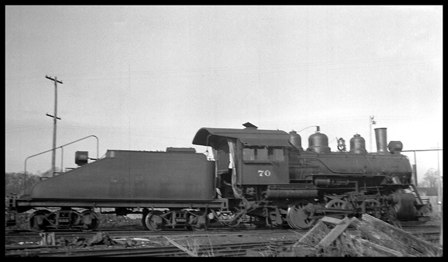 LP&N 70  Longview, Wash  2-5-32  [Something illegible] Longview, Portland and Northern 0-6-0  Right broadside view
