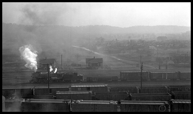 Southern Railway Yard Chattanooga,  Train X6333,with Class Ms-4 2-8-2, Series 6320-6337 Blt. by Richmond 1926.
