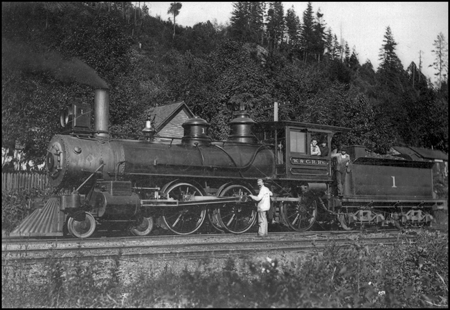 W&CR 1  Hope  ID  about 1902  cy Beebe  Later NP  This Washington and Columbia River was on the NP when it was photographed, and was purchased by NP, becoming class S-11 150