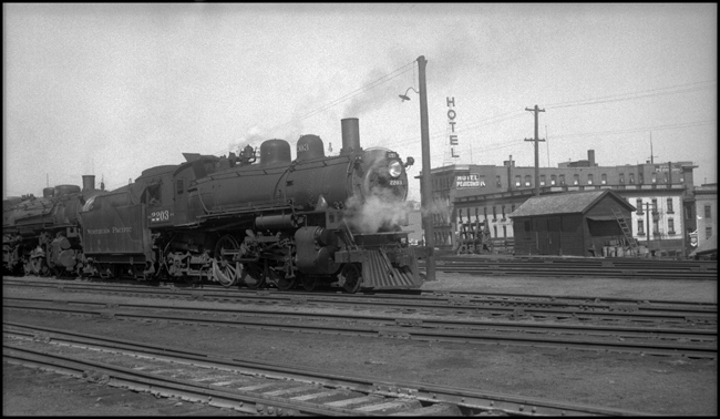 NP 2203, Pacific type, Class Q-4 Double heading with NP 2609, Class A locomotive, in Spokane, WA