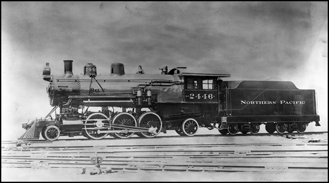 NP 2446, Class Q-6. This photo taken and background removed for use in a motive power book produced by the NP mechanical department.