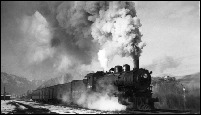 NP Train No. 288 with NP 2164, Class Q-3 With Engine crew of Bodack and Murphy leaving Garrison, MT 