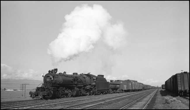 NP X4018E with NP 4018, Class Z-3 pulling a freight west of Missoula