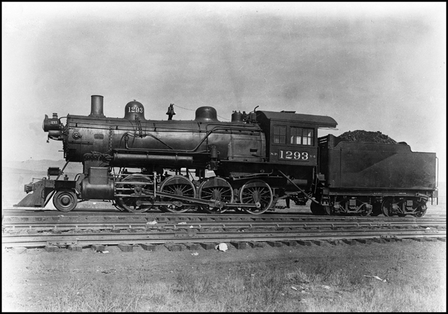 NP 1293, Class Y-4 locomotive photographed at Pasco, WA for the NP motive power book.