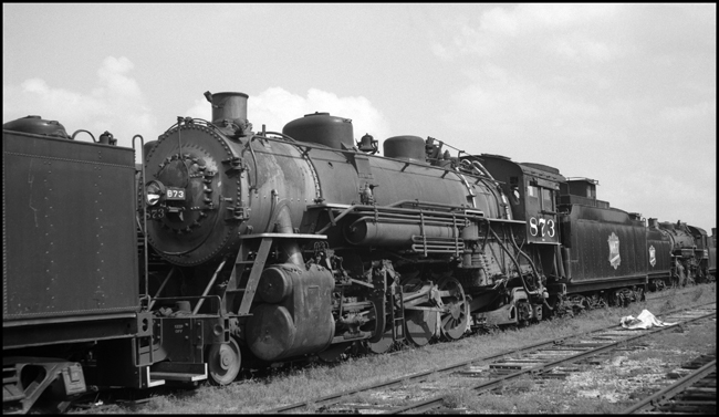 MKT 2-8-2 Mikado no. 873 in dead line, Parsons, KS.