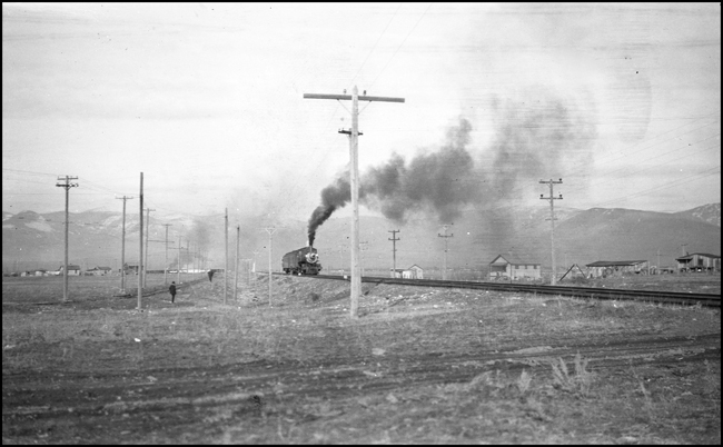 NP X271W, test train with 4-6-0 no. 271, near Post, MT.
