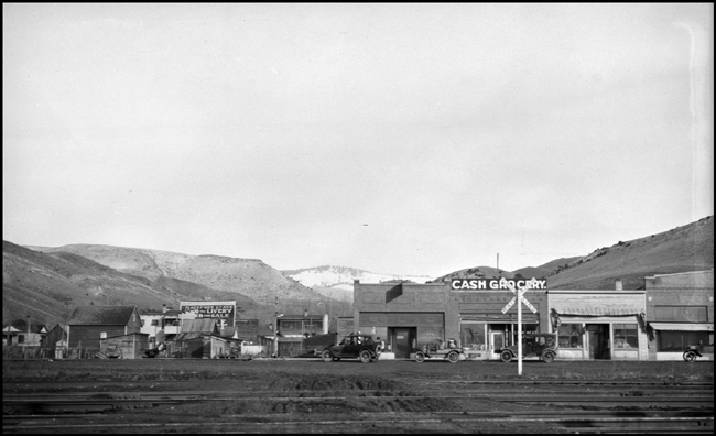 NP yard tracks, Drummond, MT.