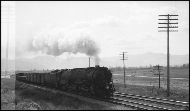 NP Class Z-6, 5117 handles a extra freight train westbound between Missoula and DeSmet, Montana.