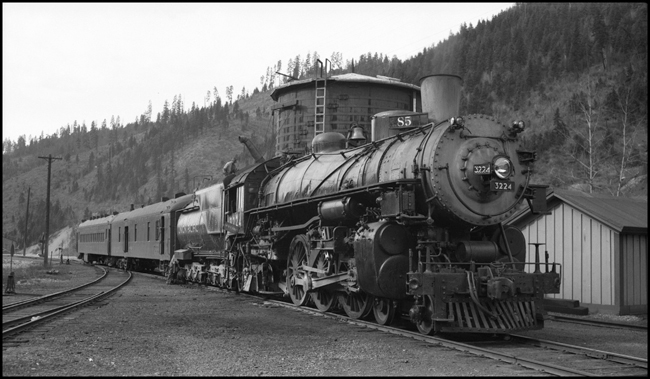 Union Pacific train No. 85, engine 3224, at Wallace, Idaho.