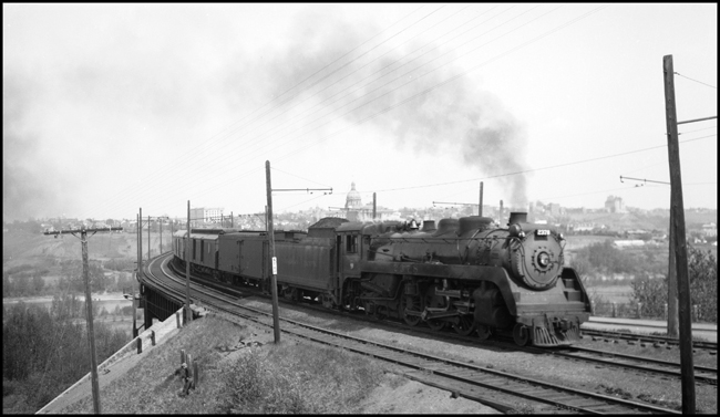 CP 2378 4-6-2, on CP Train No. 526 leaving Edmonton, AB. 