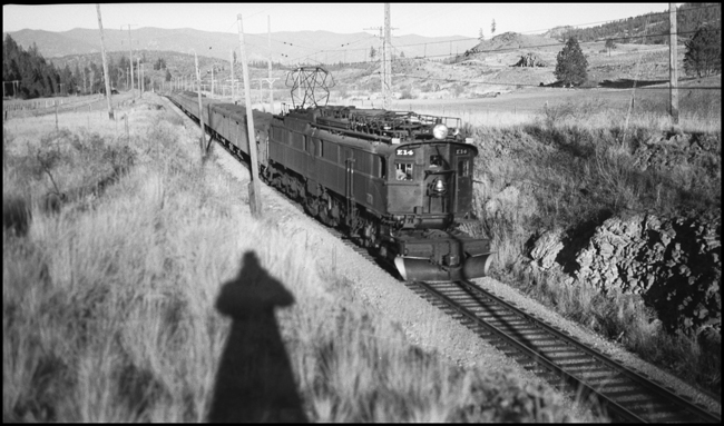 MILW Train No. 15 pulled by electric MILW E-14 west of Alberton, MT