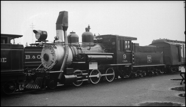 C&S 9, 2-6-0 steam locomotive on display at NY Worlds Fair