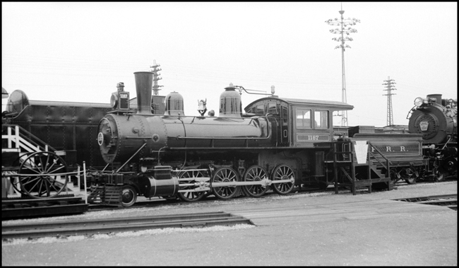 PRR 1187, 2-8-0 steam locomotive on display at NY Worlds Fair