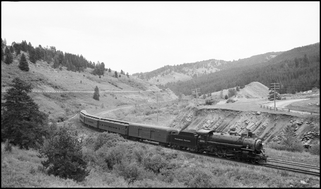 NP Passenger X2241W passing through Chestnut, in Bozeman Canyon.  NP 2241 is a Class Q-5 locomotive.
