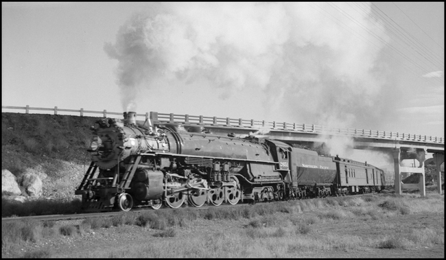 NP Train No. 1 with NP 2651, Class A-2 leaving Logan, MT.