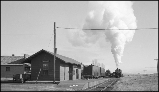 NP train #233 Livingston to Gardiner passenger, with W-2 No.1902 , on Rocky Mountain 8th-sub Div. (Park Branch)