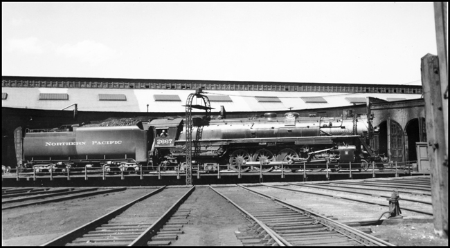 NP 2667, Class A-3 on turntable le at Livingston Roundhouse.