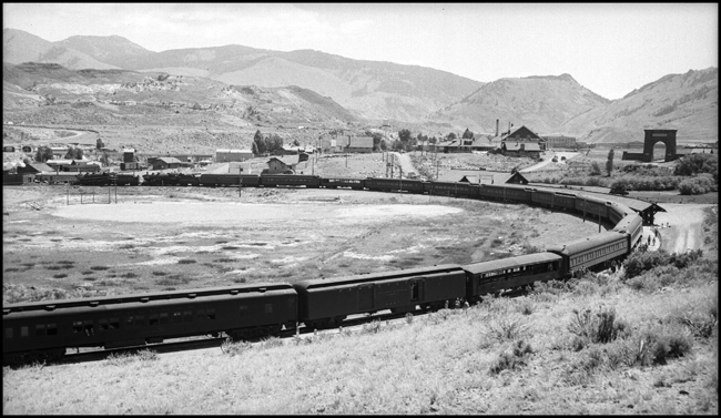Theer are several wyas of turning a train at the end of its run.  The most basic, a loop that would be understood by anyone with an under the holiday tree train set, was used at the end of the Yellowstone Branch in Montana.  Today the passenger train fills most of the loop.