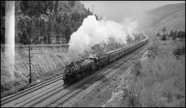 NP Train No. 2 with NP 2665, Class A-3 heading east Missoula and Bonner