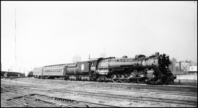 GN Train 1st No. 1 with GN 2576 leaving Union Depot in St Paul, MN.