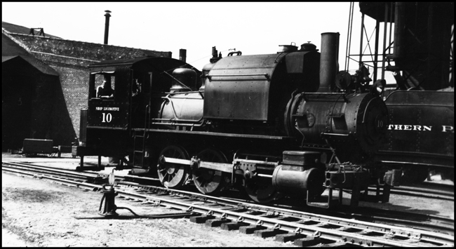 NP 10, Class L-4T tank engine used for shop switching at the car and locomotive shops.