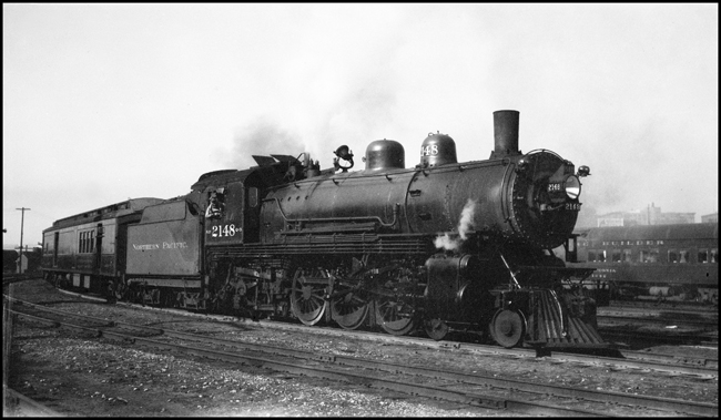 NP 2148, Class Q-3 with Passenger drag leaving St Paul Union Station