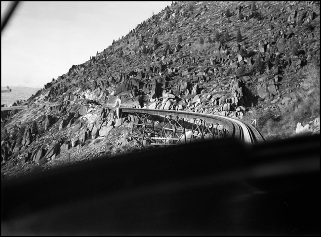 Right of way from the cab of GM754 near Skones, MT, about 6 miles out of Butte