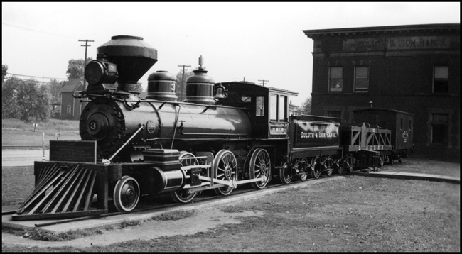 D&IR #3 and train on display at Two Harbors, MN.