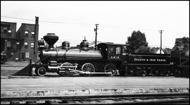D&IR #3 and train on display at Two Harbors, MN.