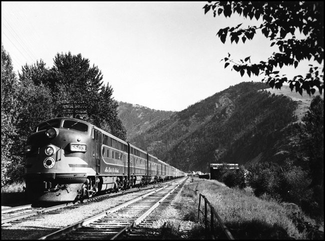 NP Train No. 1 with NP6503 east of Missoula, MT