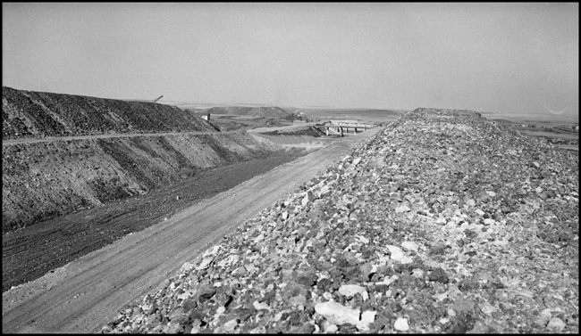 A canal is being dug for the Columbia Basin irrigation project near Moses Lake, WA.