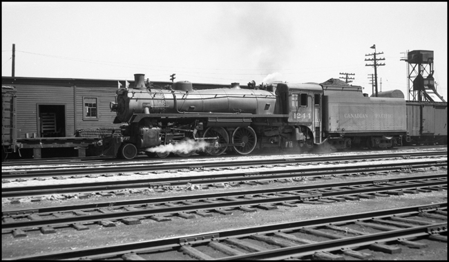 Canadian Pacific Railway 1244, a 4-6-2, at Winnipeg, Manitoba.