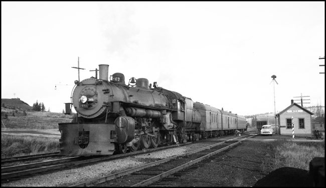 CMSP&P passenger train No. 67 being led by Milwaukee Road locomotive number 2894 at Mica, Washington.