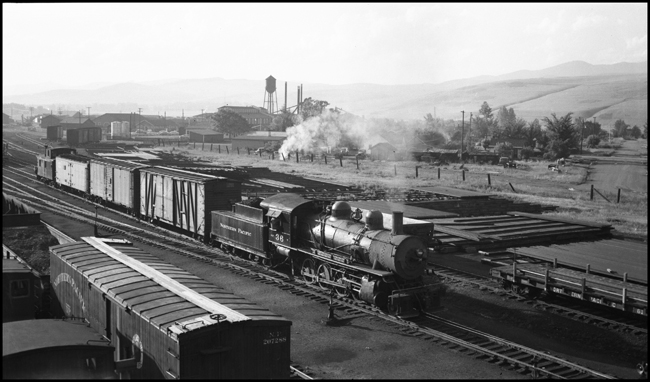 NP 36, 36 2-8-0 Consolidation Class Y with superheater, Missoula yard.