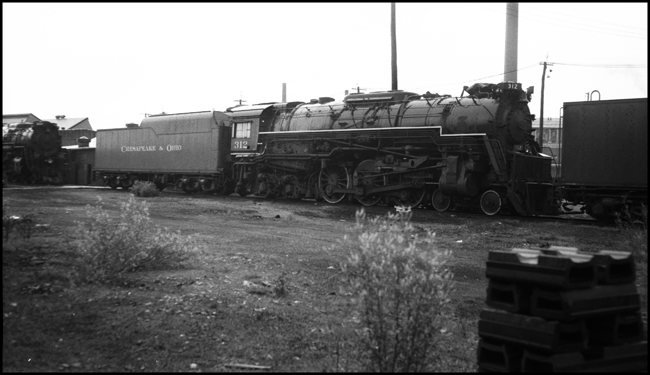 C&O 312, 4-6-4 locomotive at Huntington, WV